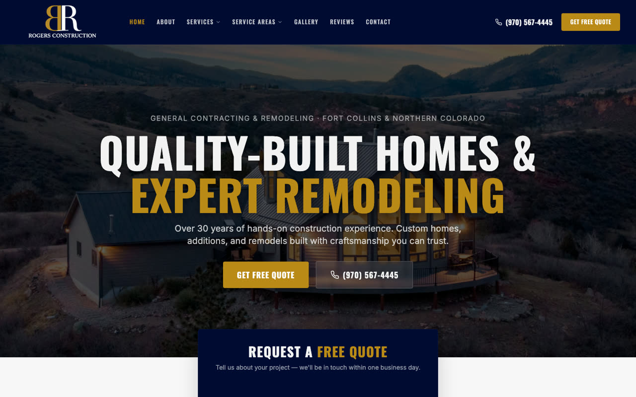 Rogers Construction website